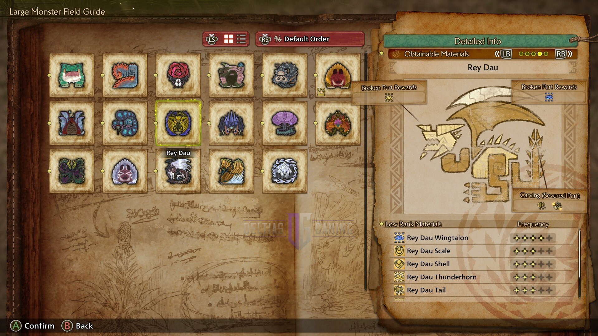 Rewards for defeating Rey Dau