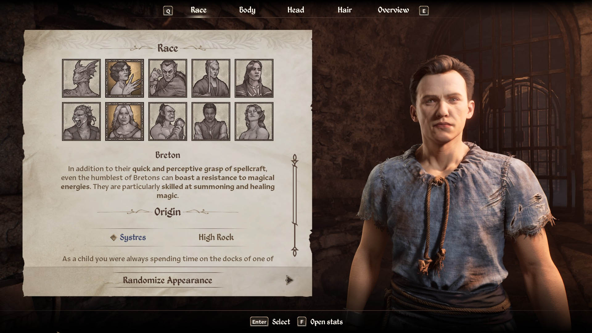 Elder Scrolls Oblivion Remastered Breton race