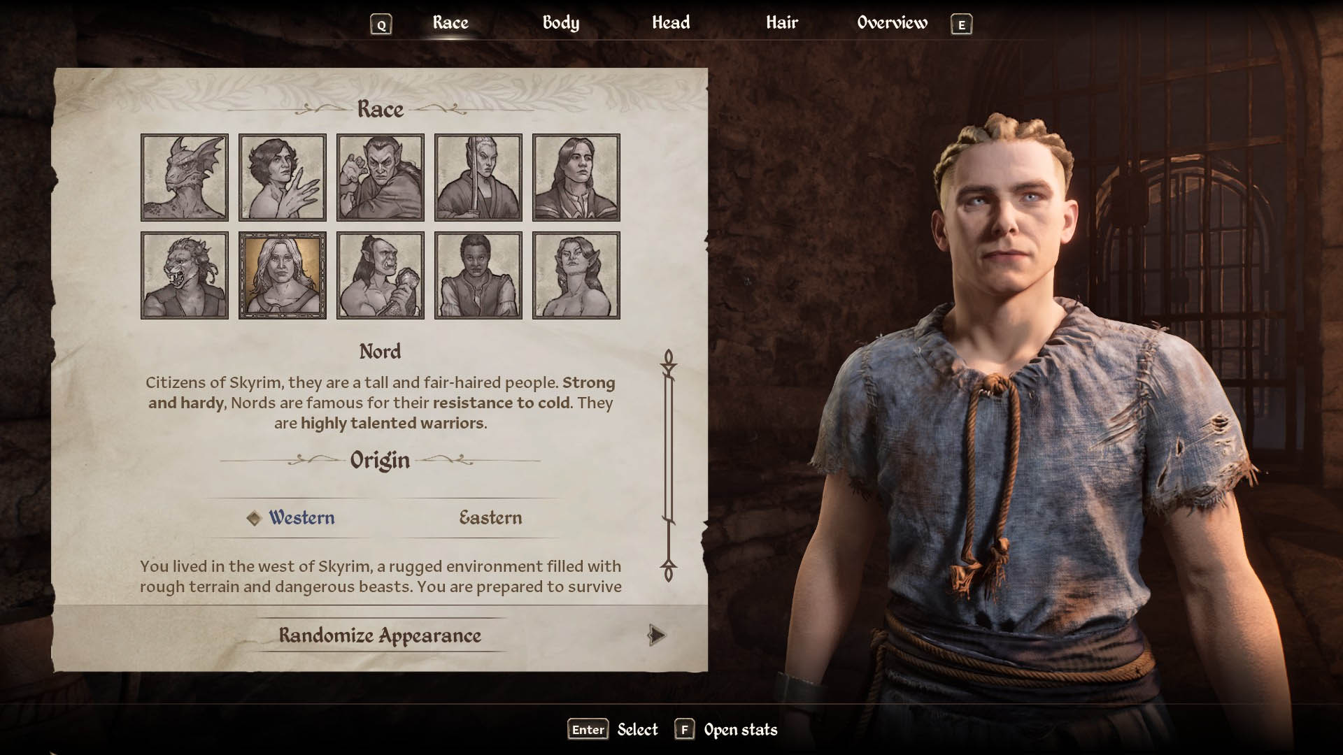 Elder Scrolls Oblivion Remastered Nord race